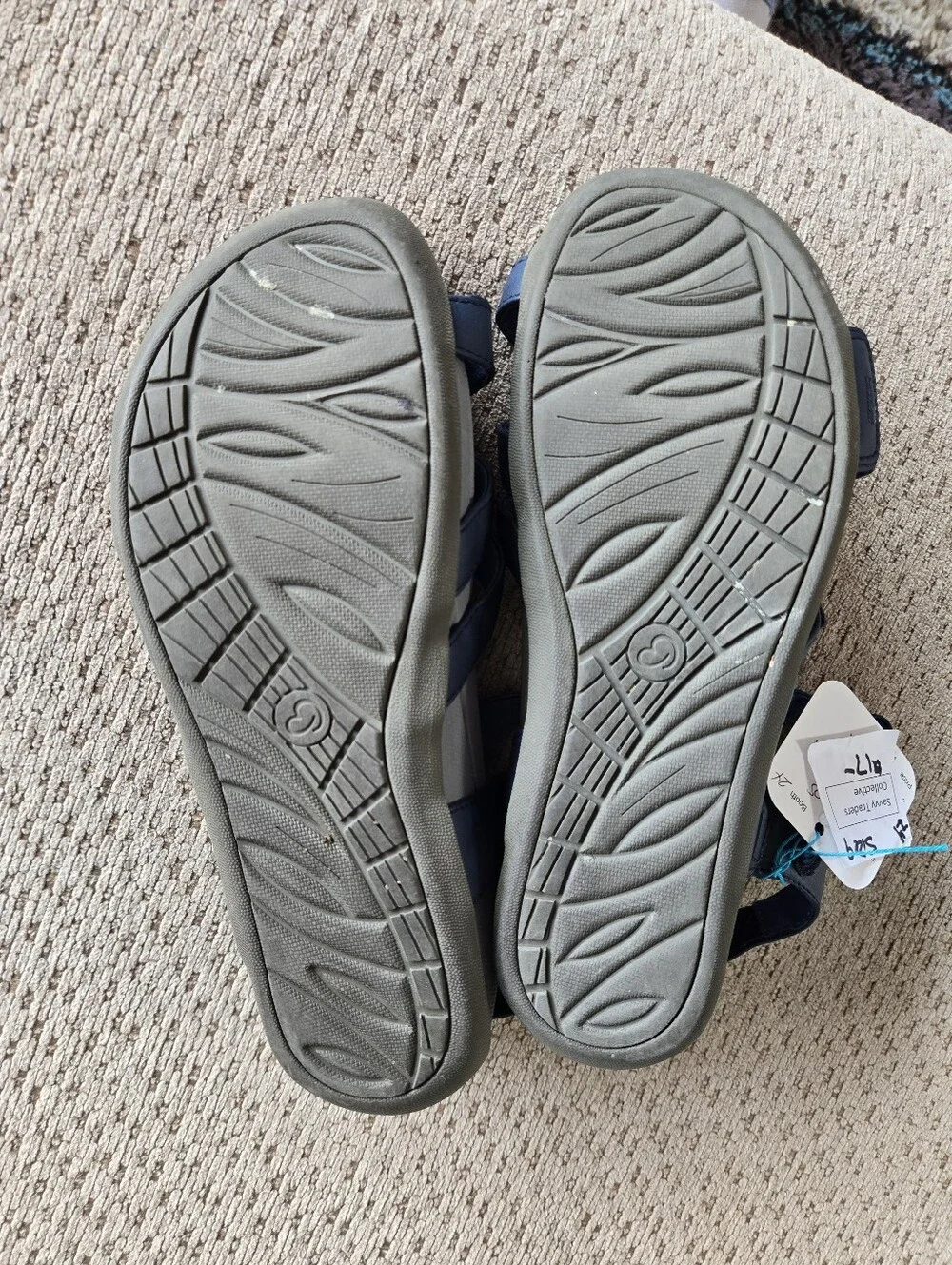 Womens BareTrap Navy Blue Adjustable Strap Sandals, 9M